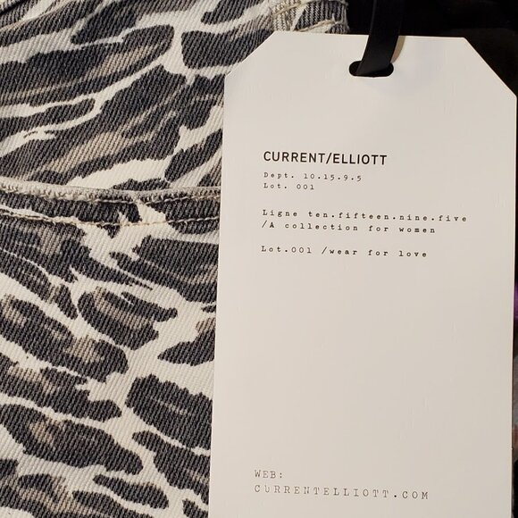 NWT Current/Elliott Leopard animal print Raw Hem Mini skirt 23 - Picture 3 of 5